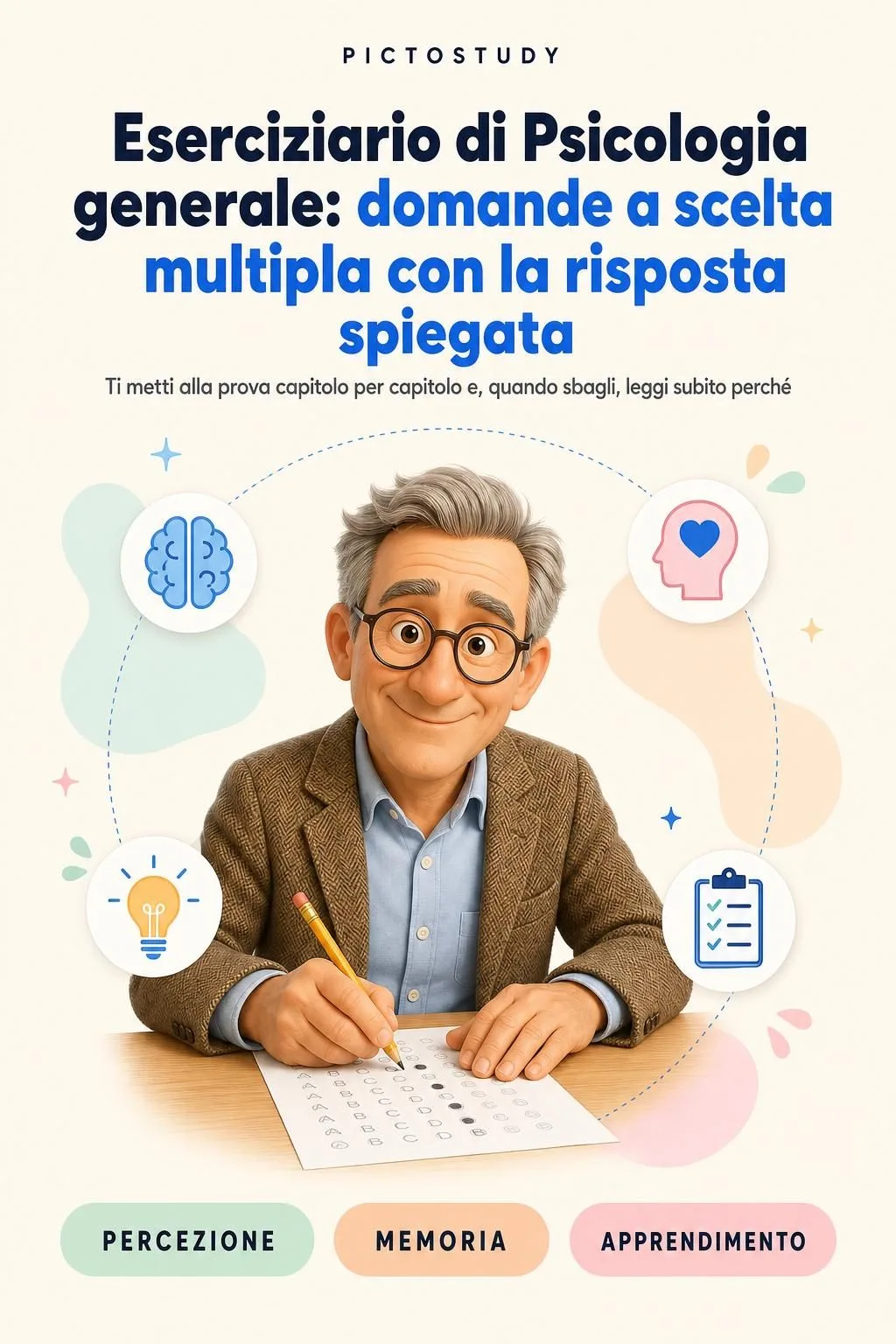 Eserciziario di Psicologia generale: domande a scelta multipla con la risposta spiegata