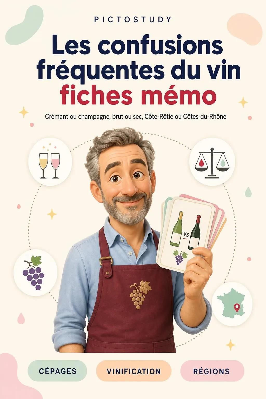 Les confusions fréquentes du vin : fiches mémo