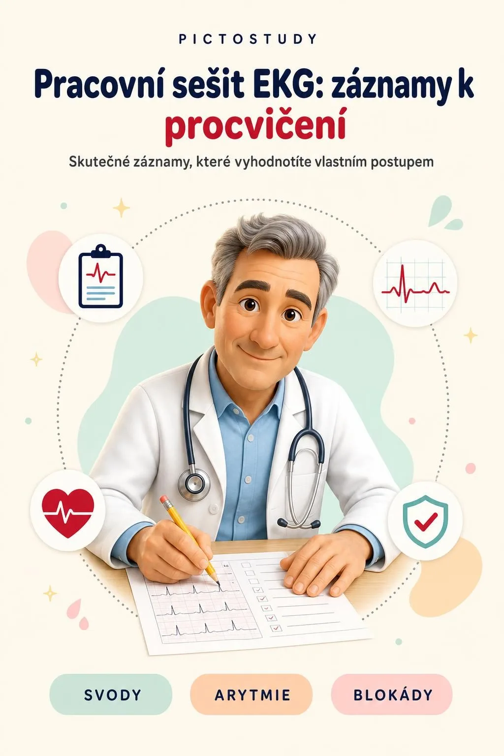 Pracovní sešit EKG: záznamy k procvičení