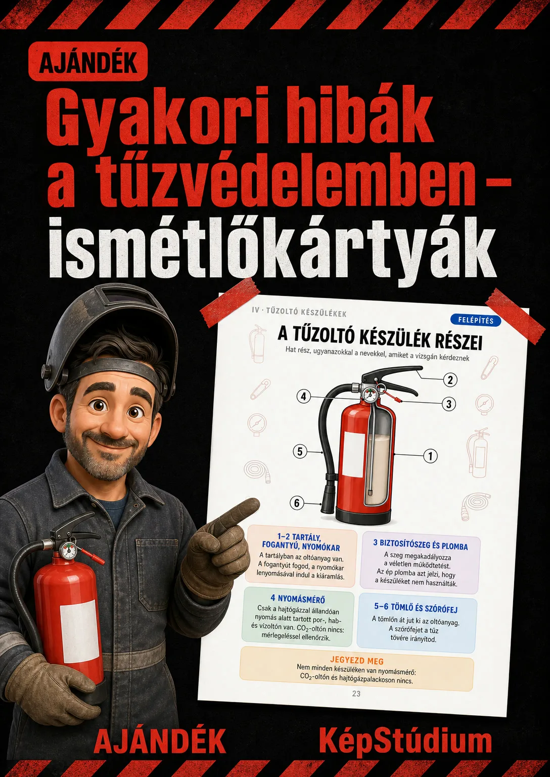 Gyakori hibák a tűzvédelemben – ismétlőkártyák