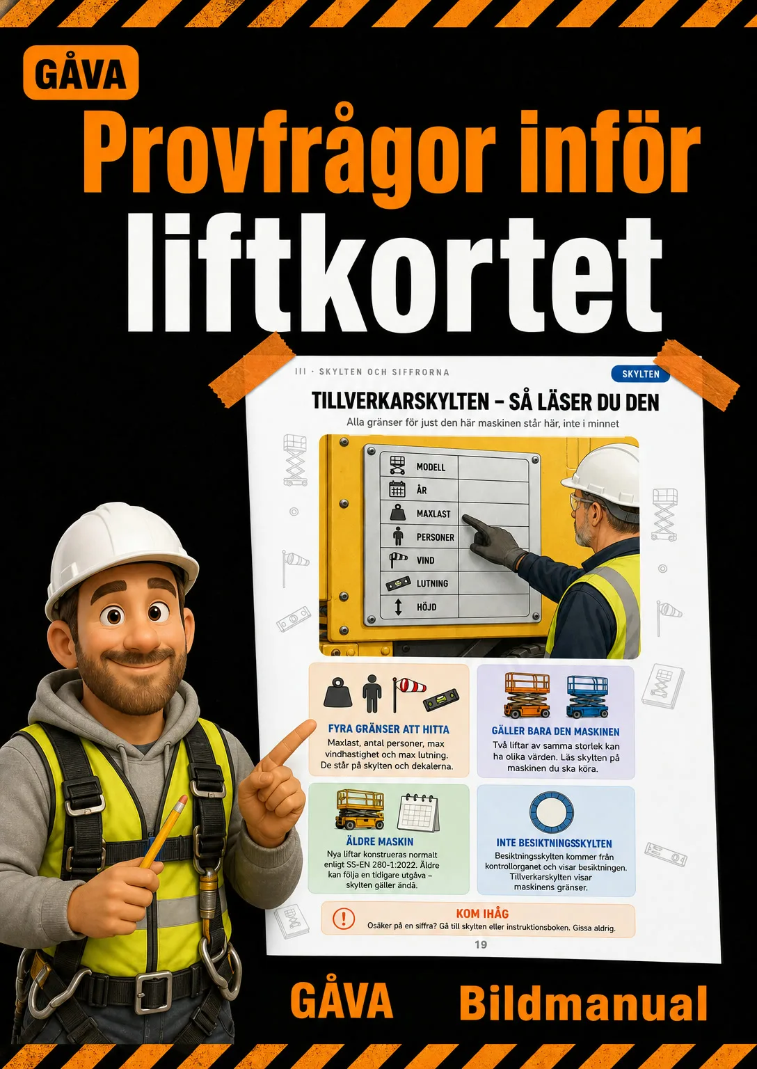 Provfrågor inför liftkortet