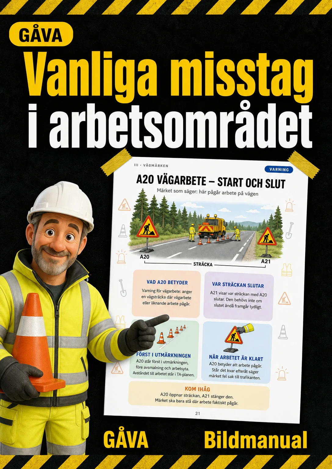 Vanliga misstag i arbetsområdet – repetitionskort